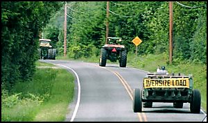 tractors head for courthouse
