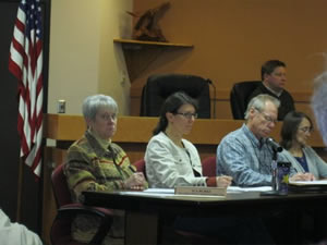 Staff makes notes as citizens testify